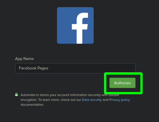 Authorize Facebook Pages